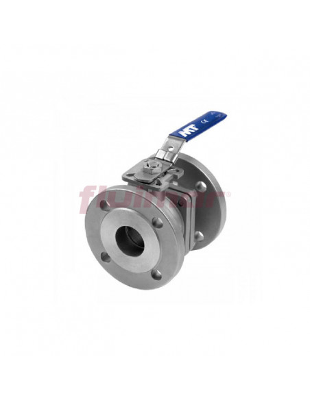 Válvula esfera dos piezas inox brida