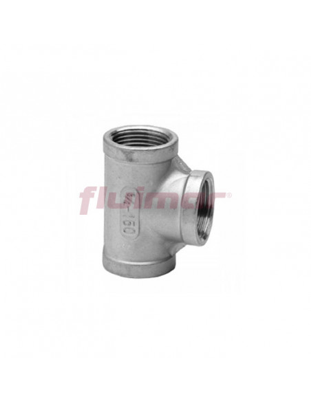 Te 90º H accesorio roscado de acero inoxidable | Fluimar
