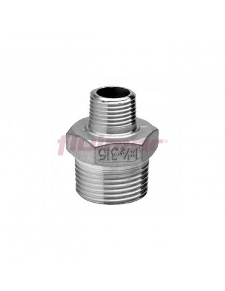 Machón reducido M-M accesorio roscado acero inoxidable