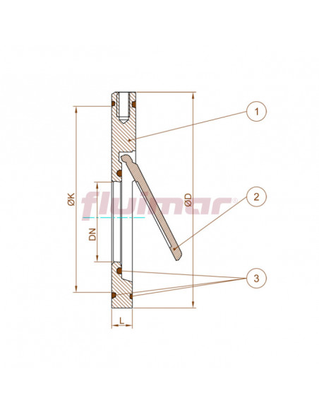 Válvula retención clapeta oscilante Tipo Wafer | Fluimar