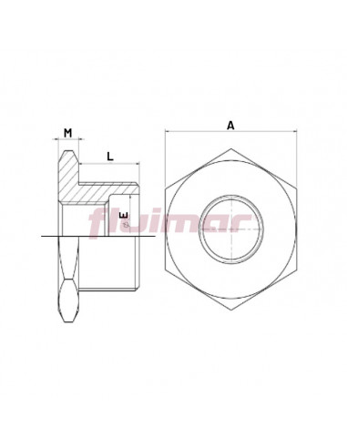 Esquema Tuerca reducción M-H