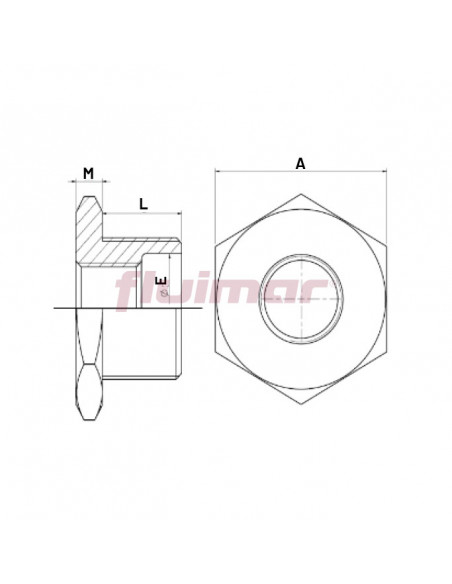 Esquema Tuerca reducción M-H
