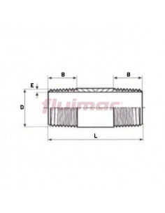 Entronque roscar M-M de tubo inoxidable 2